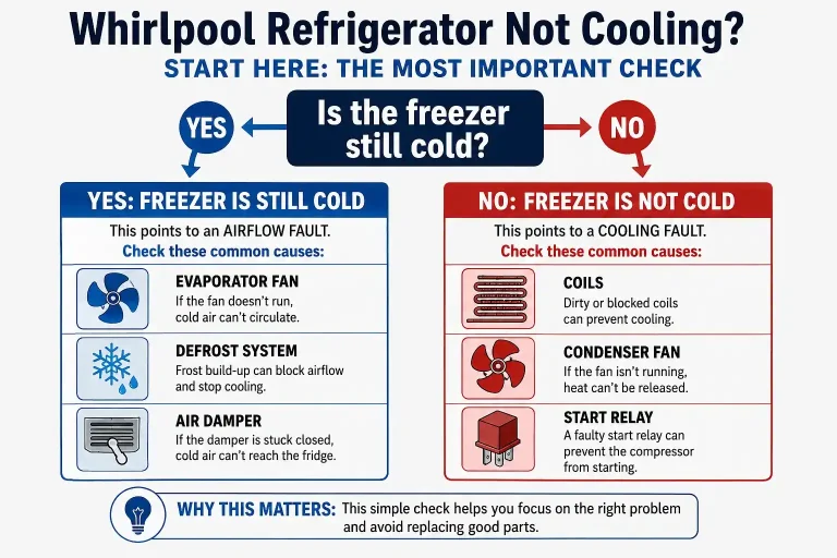 Whirlpool Refrigerator Not Cooling